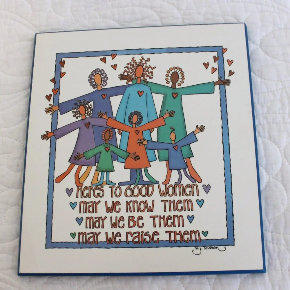 Mom of Girls plaque  8 1/2 by 9 1/2